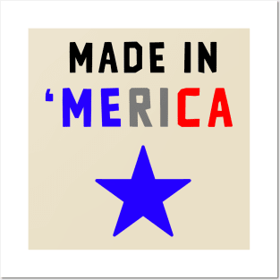 Merica 4th of July Star Design 2 Posters and Art